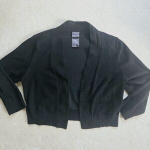 Covington Cropped Open-Front Cardigan